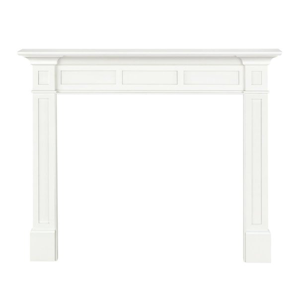 Pearl Mantels 56 in. Jim MDF Fireplace MantelWhite 515-56